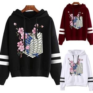 Attack on Titan Printed Hooded Pullovers Long Slee